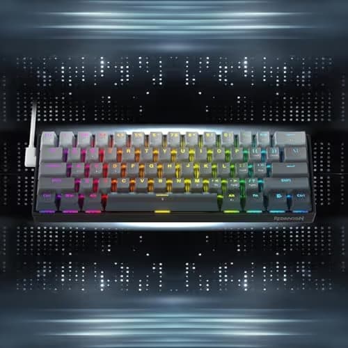 Redragon K617 GB Rapid Trigger HE Gaming Keyboard, 60% 61 Keys Wired Mechanical Keyboard w/Hyper-Fast Actuation, Dedicated Hall Effect Magnetic Switch, Actuation Point Adjustable, 8K Hz Polling Rate image