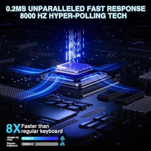 AULA WIN68 HE PRO - Hall Effect Gaming Keyboard with Magnetic Switch, Fast Trigger Mode Adjustable Actuation, 8KHz Polling Rate, Wired RGB Backlit Mechanical Gaming Keyboard 60 Percent Compact Design image