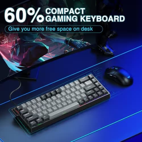 AULA WIN68 HE PRO - Hall Effect Gaming Keyboard with Magnetic Switch, Fast Trigger Mode Adjustable Actuation, 8KHz Polling Rate, Wired RGB Backlit Mechanical Gaming Keyboard 60 Percent Compact Design image