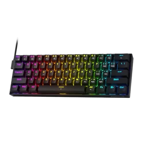 Redragon K617 HE Rapid Trigger Gaming Keyboard, 60% 61 Keys Wired Mechanical Keyboard w/Hyper-Fast Actuation, Dedicated Hall Effect Magnetic Switch, Actuation Point Adjustable, Essential Black main image