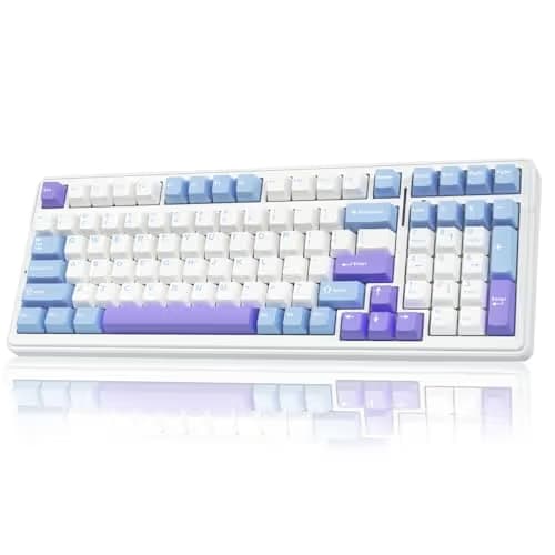 AULA F99 Wireless Mechanical Keyboard,Tri-Mode BT5.0/2.4GHz/USB-C Hot Swappable Custom Keyboard,Pre-lubed Linear Switches,Gasket Structure,RGB Backlit Gaming Keyboard for PC/Tablet/Xbox/PS4/PS5 main image