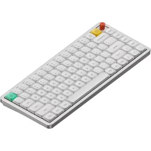 nuphy Air75 V3 Hot Swappable Wireless Mechanical Keyboard, 84 Keys 75% Custom Low Profile Keyboard with Knob, RGB Backlit, Gasket Mounted, Support Bluetooth/2.4GHz/USB-C,White-Brown Nano main image