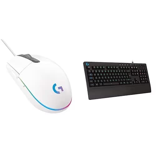 Logitech G203 Wired Gaming Mouse + G213 Prodigy Gaming Keyboard Bundle - White image