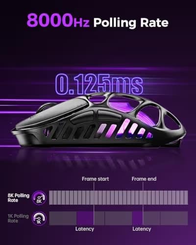 GravaStar Mercury X Pro Galaxy Black 8KHz Wireless Gaming Mouse image