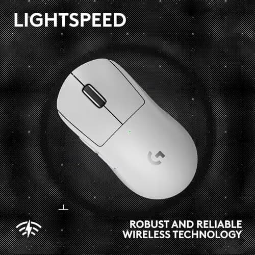 Logitech G PRO X Superlight 2 SE Wireless Gaming Mouse, 60 g pro-Grade Mouse with 5 programmable Buttons, 44K DPI Sensor, 888+ IPS, 1 kHz Report Rate, USB-C Charging for PC/Mac - White image