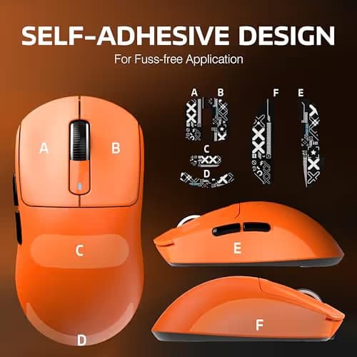 MANBASNAKE Attack Shark X3 Wireless Gaming Mouse, 49g Triple Mode Ergonomic Computer Mouse, PAW3395 26K DPI Sensor, 200h Battery Life, Griptape, Programmable Buttons for PC/Laptop/Mac (Orange) image