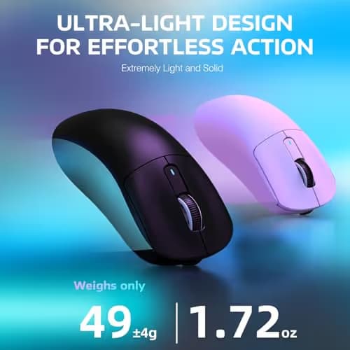 ATTACK SHARK X3 Lightweight Wireless Gaming Mouse with Tri-Mode 2.4G/USB-C Wired/Bluetooth,Up to 26K DPI, PAW3395 Optical Sensor,Kailh GM8.0 Switch,5 programmable Buttons for PC/Win/Mac(Black) image