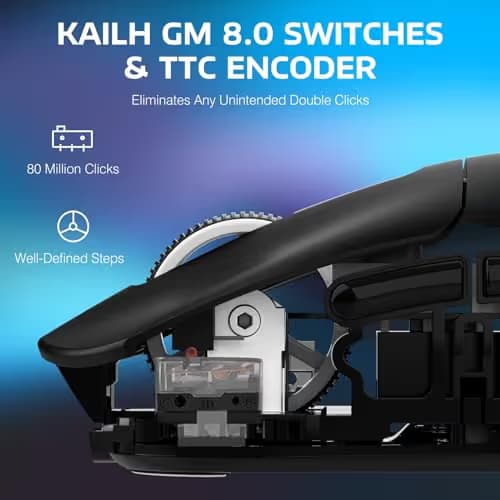 ATTACK SHARK X3 Lightweight Wireless Gaming Mouse with Tri-Mode 2.4G/USB-C Wired/Bluetooth,Up to 26K DPI, PAW3395 Optical Sensor,Kailh GM8.0 Switch,5 programmable Buttons for PC/Win/Mac(Black) image