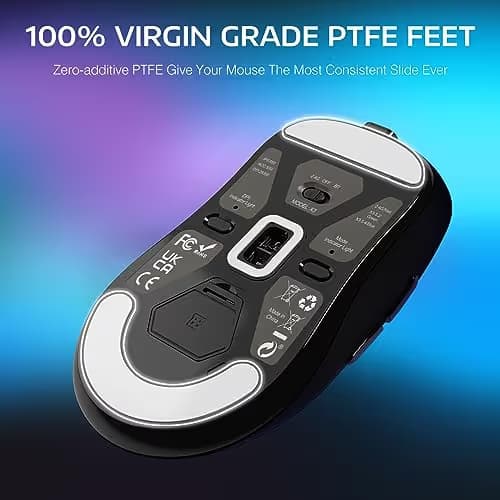 ATTACK SHARK X3 Lightweight Wireless Gaming Mouse with Tri-Mode 2.4G/USB-C Wired/Bluetooth,Up to 26K DPI, PAW3395 Optical Sensor,Kailh GM8.0 Switch,5 programmable Buttons for PC/Win/Mac(Black) image