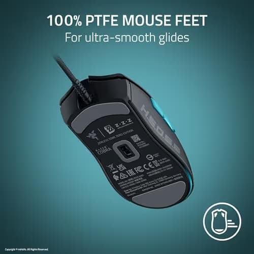Razer Cobra Wired Gaming Mouse: 58g Lightweight - Gen-3 Switches - Chroma RGB Lighting Underglow - 8500 DPI Optical Sensor - 100% PTFE Mouse Feet - Speedflex Cable - Zenless Zone Zero Edition image