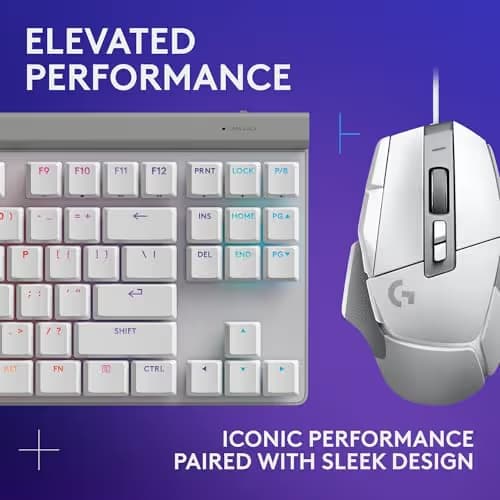 Logitech G502 X Wired Gaming Mouse + G515 TKL Wireless Gaming Keyboard (Tactile) Bundle: White image