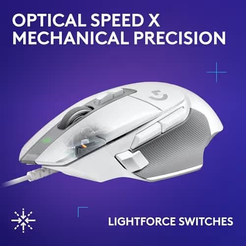 Logitech G502 X Wired Gaming Mouse + G515 TKL Wireless Gaming Keyboard (Tactile) Bundle: White image