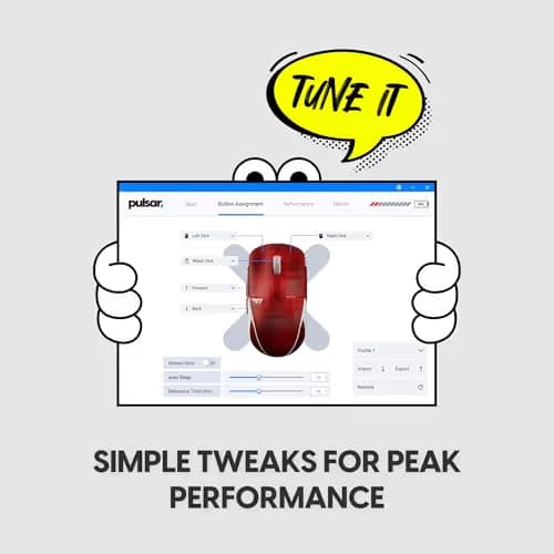 Pulsar Gaming Gears X2 Crazylight Wireless Gaming Mouse, Ultra Lightweight 1.27 oz (36g), Optical Switch, 32000 DPI, 750 IPS, XS-1 Sensor, 8k Compatible (Mini, Red, T1 Edition) image