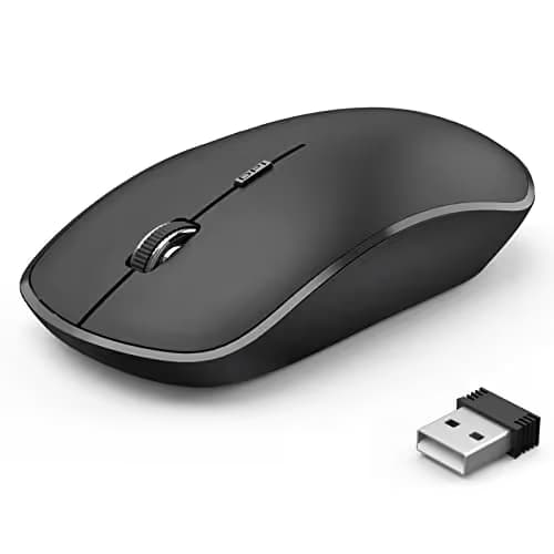 JOYACCESS Wireless Mouse for Laptop, J 2.4G Slim Portable Wireless Silent Mouse, 5 Adjustable DPI, Computer Mouse Wireless with USB Receiver for Desktop,PC,Notebook,MacBook,Chromebook (Black) main image