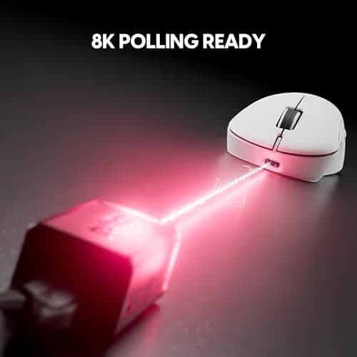 Pulsar Gaming Gears ZywOo The Chosen Mouse Wireless Gaming Mouse, Ultra Lightweight 1.94 oz (55g), Optical Switch, 32000 DPI, 750 IPS, XS-1 Sensor, 8k Compatible (Mini, White) image