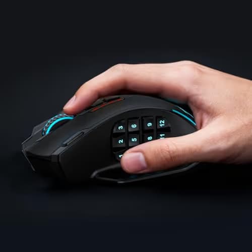 Redragon M913 MAX Wireless Gaming Mouse, 26000 DPI MMO Optical Mouse with 16 Programmable Buttons, BT & 2.4G Wireless, Software Supports DIY Keybinds image
