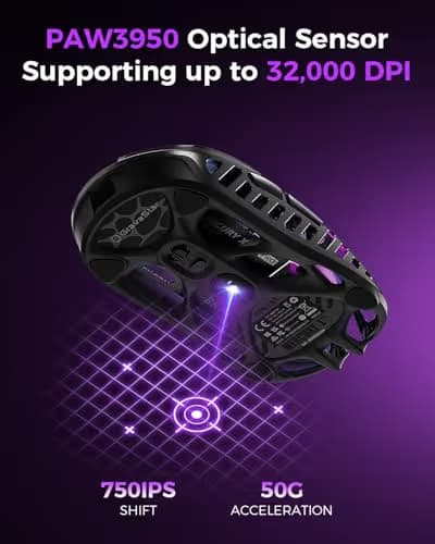 GravaStar Mercury X Pro Interstellar Silver 8KHz Wireless Gaming Mouse image