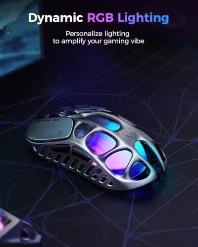 GravaStar Mercury X Pro Interstellar Silver 8KHz Wireless Gaming Mouse image