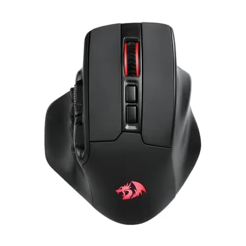 Redragon M811 PRO Wireless MMO Gaming Mouse, 15 Programmable Buttons RGB Gamer Mouse w/Ergonomic Natural Grip Build, 10 Side Macro Keys, Software Supports DIY Keybinds & Backlit image