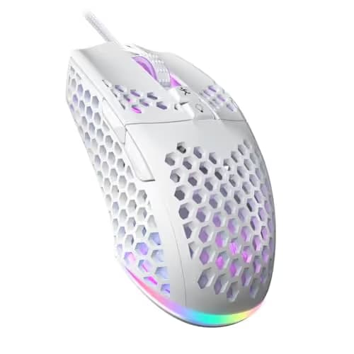 SOLAKAKA SM900 Gaming Mouse Wired with RGB,Adjustable 12800 DPI Wired Gaming Mouse with Side Buttons,Computer Mouse for Laptop/PC,White image