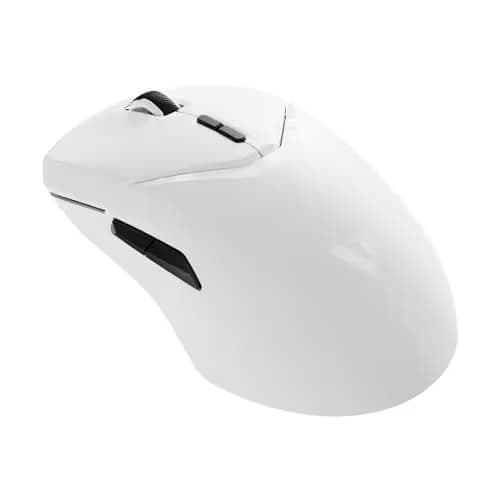 Rapoo VT9PRO 4K Wireless Gaming Mouse, PAW 3398 Sensor, 26000 DPI, 4KHz Polling Rate, 0.25ms Response Time, Lightweight, 10 Programmable Buttons, 180h Battery Life, On-Board Memory, PC - White main image