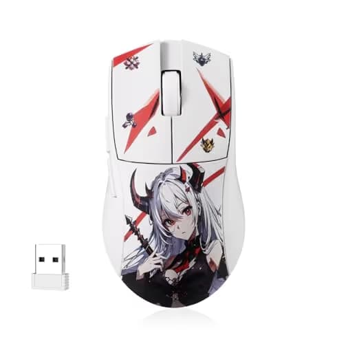 Redragon M916AK PRO 3-Mode Anime Gaming Mouse, 42G Ultra-Light 26K DPI Gaming Mouse w/Ergonomic Natural Grip Build, Full Programmable Buttons, Software Supports DIY Keybinds & DPI image