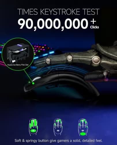 VGN Dragonfly F1 MOBA Wireless Gaming Mouse, 55g Ultralight, PAW3395 26K DPI Optical Sensor, Optimized Tactile Click Feel, Anti-Slip Silver Coating Grip, 4000Hz Polling Supported, Esports Mouse, Black image