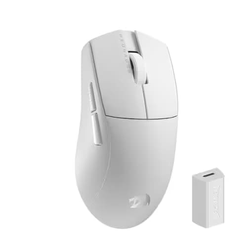 Redragon M916 PRO 3-Mode Wireless Gaming Mouse, Hype-Speed 4K Polling Rate, 49G Ultra-Light 26K DPI Mouse w/Ergonomic Natural Grip Build, Redefinable Macro Buttons, Software Supported image