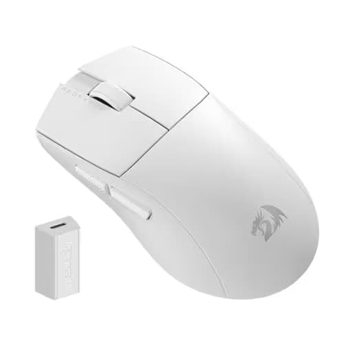 Redragon M916 PRO 3-Mode Wireless Gaming Mouse, Hype-Speed 4K Polling Rate, 49G Ultra-Light 26K DPI Mouse w/Ergonomic Natural Grip Build, Redefinable Macro Buttons, Software Supported image
