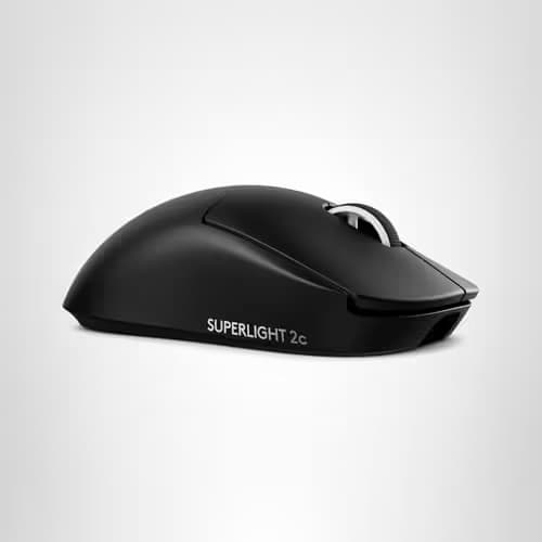 Pro X Superlight 2c Wireless Gaming Mouse: 51g Compact Mini Size, Symmetrical Shape, <8 kHz Polling, 44K DPI, PowerPlay Wireless Charging Supported, USB-C, 5 Programmable Buttons, For PC/Mac - Black image