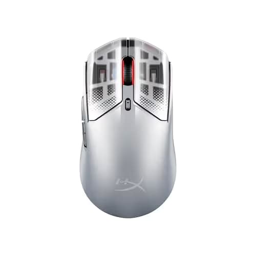 HyperX Pulsefire Haste 2 S – Wireless Gaming Mouse for PC – 64g, Magnesium Alloy Shell, Rechargeable li-ion Battery, 26K Sensor, Dual Wireless, Glass Skates, Silver image