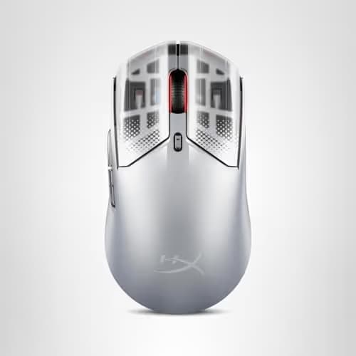 HyperX Pulsefire Haste 2 S – Wireless Gaming Mouse for PC – 64g, Magnesium Alloy Shell, Rechargeable li-ion Battery, 26K Sensor, Dual Wireless, Glass Skates, Silver image