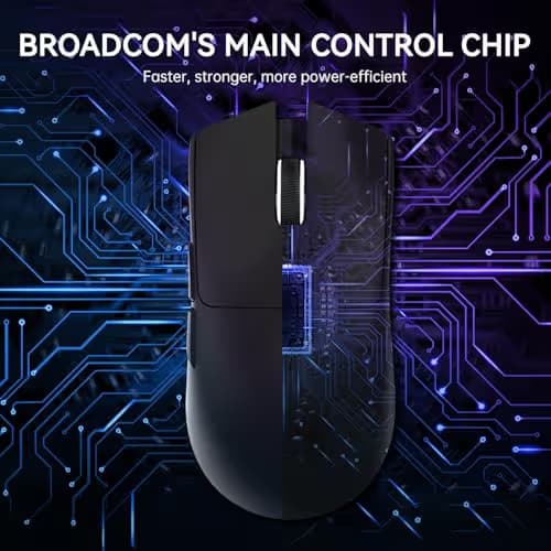 ATTACK SHARK X11 Lightweight Wireless Gaming Mouse with RGB Charging Dock,Tri-Mode-2.4G/USB-C Wired/BT,22K DPI,PAW3311 Optical Sensor,HUYU Switch, 5 programmable Buttons for PC/Mac(Black) image