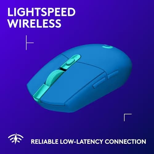 Logitech G305 Lightspeed Wireless Gaming Mouse, Blue + Yeti Orb RGB Gaming Microphone with LIGHTSYNC, USB Mic for Streaming image