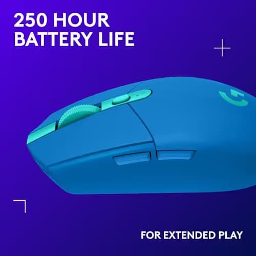Logitech G305 Lightspeed Wireless Gaming Mouse, Blue + Yeti Orb RGB Gaming Microphone with LIGHTSYNC, USB Mic for Streaming image