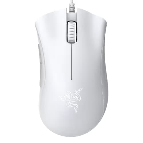 Razer DeathAdder Essential Gaming Mouse: 6400 DPI Optical Sensor - 5 Programmable Buttons - Mechanical Switches - Rubber Side Grips - Mercury White main image