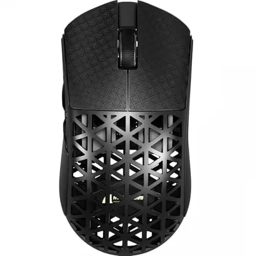 R5Ultra 8K Wireless Gaming Mouse with 42,000 DPI -PAW3950 MAX Sensor -39g Ultra-Lightweight Carbon Fiber -Nordic 52840 MCU Chip-Wired/BT/2.4GHz Wireless Programmable Mouse Griptape for PC/Mac (Black) main image