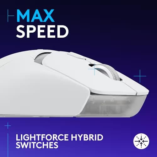 Logitech G309 Lightspeed Wireless Gaming Mouse + Powerplay 2 Wireless Charging Mouse Pad Bundle - White image