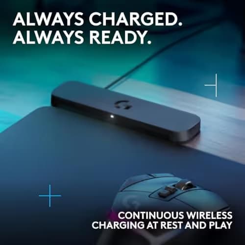 Logitech G309 Lightspeed Wireless Gaming Mouse + Powerplay 2 Wireless Charging Mouse Pad Bundle - White image