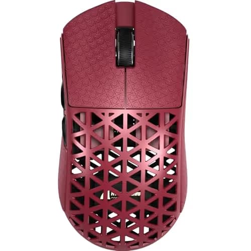 R5Ultra 8K Carbon Fiber Wireless Gaming Mouse with 42000 DPI -PAW3950 MAX Sensor -39g Ultra-Lightweight-Nordic 52840 MCU Chip-Wired/BT/2.4GHz Wirelss Programmable Mouse Tape for PC/Mac (Red) main image