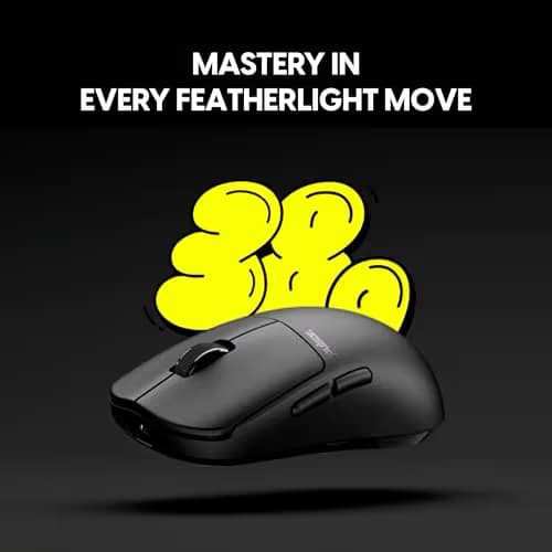 Pulsar Gaming Gears X2N Crazylight Wireless Gaming Mouse, Ultra Lightweight 1.34 oz (38g), Optical Switch, 32000 DPI, 750 IPS, XS-1 Sensor, 8k Compatible (Mini, Jet Black) image
