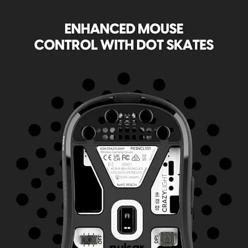Pulsar Gaming Gears X2N Crazylight Wireless Gaming Mouse, Ultra Lightweight 1.34 oz (38g), Optical Switch, 32000 DPI, 750 IPS, XS-1 Sensor, 8k Compatible (Mini, Jet Black) image