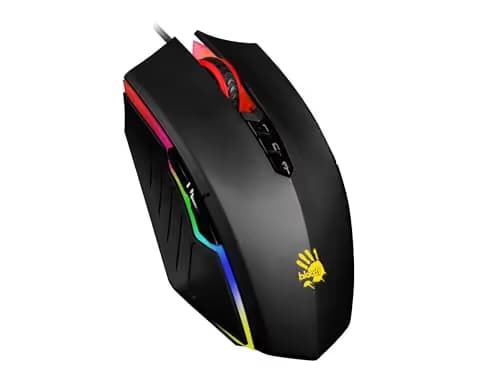 Bloody A70x Optical Gaming Mouse with Light Strike (LK) Switch & Scroll - Fully Programmable and Advance Macros (A70x-MatteBlack) image