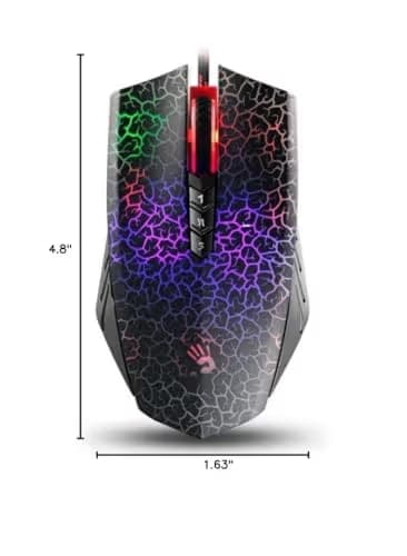 Bloody Optical Gaming Mouse with Light Strike (LK) Switch & Scroll - Fully Programmable and Advance Macros (A70 II) image
