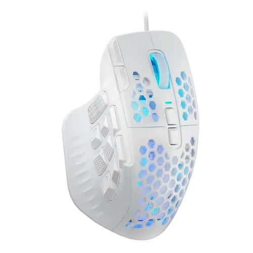 SOLAKAKA SM809 Gaming Mouse for MMO,24000 DPI,16 Programmable,RGB PC Gaming Mice,White image