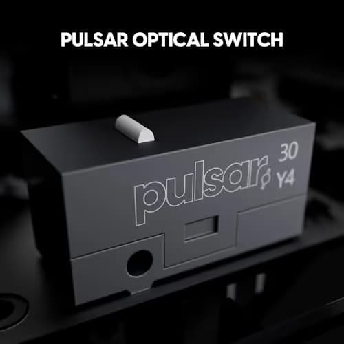 Pulsar Gaming Gears X2H Crazylight Wireless Gaming Mouse, Ultra Lightweight 1.51 oz (43g), Optical Switch, 32000 DPI, 750 IPS, XS-1 Sensor, 8k Compatible (Medium, Uyuni White) image