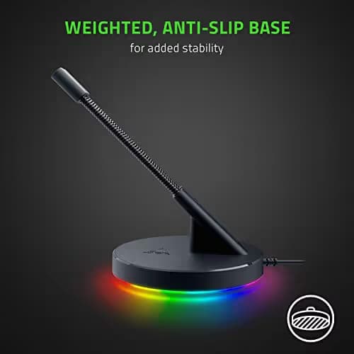 Razer Cobra Wired Gaming Mouse & Mouse Bungee V3 Chroma: 58g Lightweight Design - Gen-3 Optical Switches -100% PTFE Feet - Speedflex Cable - Drag-Free Wired Mouse Support - Chroma RGB Lighting - Black image