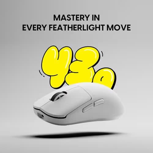 Pulsar Gaming Gears X2N Crazylight Wireless Gaming Mouse, Ultra Lightweight 1.38 oz (39g), Optical Switch, 32000 DPI, 750 IPS, XS-1 Sensor, 8k Compatible (Medium, Uyuni White) image