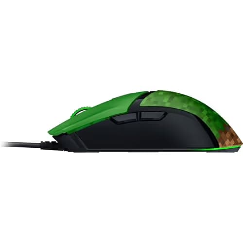 Razer Cobra Wired Gaming Mouse: 58g Lightweight - Gen-3 Optical Switches - Chroma RGB Lighting Underglow - Precise 8500 DPI Optical Sensor - 100% PTFE Mouse Feet - Speedflex Cable - Minecraft Edition image