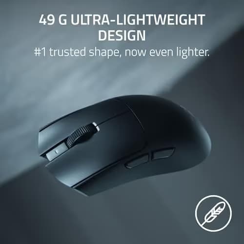 Razer Viper V4 Pro Wireless Esports Gaming Mouse – 49g Ultra Lightweight, Fast & Precise, 50K DPI Optical Sensor, 8K Polling, Gen-4 Optical Switches, Scroll Wheel, USB-C Charging, for PC & Mac – Black image
